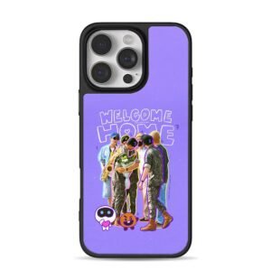 BTS Welcome Home Military BT21 Purple Background Phone Case