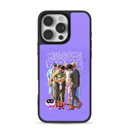 BTS Welcome Home Military BT21 Purple Background Phone Case