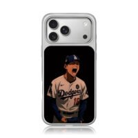 Anime LA Dodgers 18 baseball player yelling Phone Case