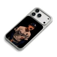 Anime LA Dodgers 18 baseball player yelling Phone Case