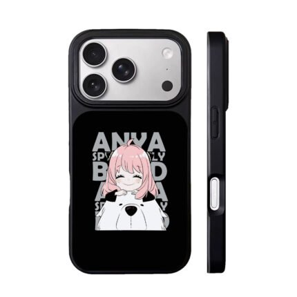 Chibi Anya Forger hugging Bond from Spy x Family Phone Case
