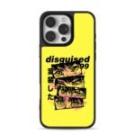 Anime manga eyes, disguised99, Japanese text, yellow print Phone Case