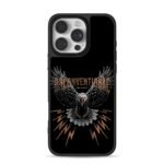 Bald eagle orange lightning Unconventional text Phone Case