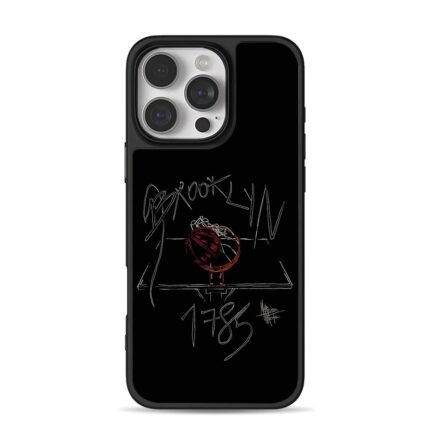 Brooklyn 1785 handdrawn basketball hoop art Phone Case