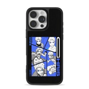 Chris Blue Lock soccer player anime collage iPhone 16 Pro Max Black Case