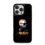 Chris Brown Breezy gold signature portrait iPhone 16 Pro Max Black Case