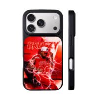 Chris Brown Breezy red lightning stage performance iPhone 17 Pro Max Black Case