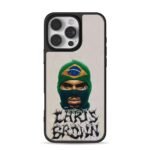 Chris Brown in Brazil flag balaclava graffiti art iPhone 16 Pro Max Black Case