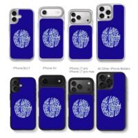 Circular white We love because he first loved us Chris Brown Phone Case Black Electroplated Silver For Iphone 11 To 17