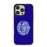 Circular white We love because he first loved us iPhone 16 Pro Max Black Case