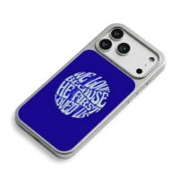 Circular white We love because he first loved us iPhone 17 Pro Max Electroplated Silver Case2