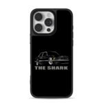 Classic BMW coupe THE SHARK text black background iPhone 16 Pro Max Black Case
