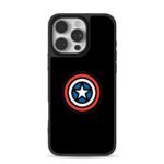 Classic Captain America shield logo iPhone 16 Pro Max Black Case