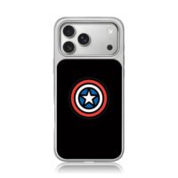 Classic Captain America shield logo iPhone 17 Pro Max Electroplated Silver Case1
