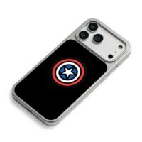 Classic Captain America shield logo iPhone 17 Pro Max Electroplated Silver Case2