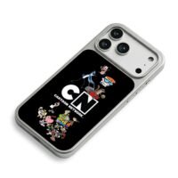 Classic Cartoon Network characters CN logo artwork iPhone 17 Pro Max Electroplated Silver Case2
