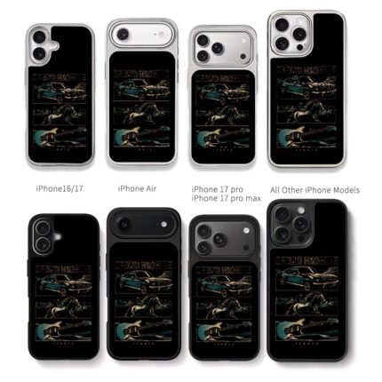 Classic muscle car horse guitar Dream Machine art Chris Brown Phone Case Black Electroplated Silver For Iphone 11 To 17