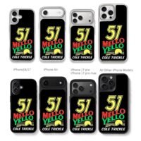 Cole Trickle 51 Mello Yello racing sunset graphic Chris Brown Phone Case Black Electroplated Silver For Iphone 11 To 17