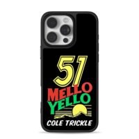 Cole Trickle 51 Mello Yello racing sunset graphic iPhone 16 Pro Max Black Case