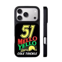 Cole Trickle 51 Mello Yello racing sunset graphic iPhone 17 Pro Max Black Case