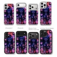 Collage of Asta from Black Clover expressions Chris Brown Phone Case Black Electroplated Silver For Iphone 11 To 17