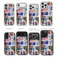 Collage of football stars Messi Mbappe Maradona Chris Brown Phone Case Black Electroplated Silver For Iphone 11 To 17