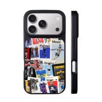 Collage of football stars Messi Mbappe Maradona iPhone 17 Pro Max Black Case