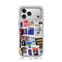 Collage of football stars Messi Mbappe Maradona iPhone 17 Pro Max Electroplated Silver Case1