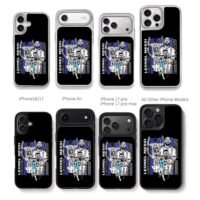 Collage of Lionel Messi Argentina GOAT autograph Chris Brown Phone Case Black Electroplated Silver For Iphone 11 To 17