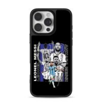 Collage of Lionel Messi Argentina GOAT autograph iPhone 16 Pro Max Black Case