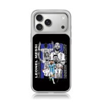 Collage of Lionel Messi Argentina GOAT autograph iPhone 17 Pro Max Electroplated Silver Case1