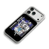 Collage of Lionel Messi Argentina GOAT autograph iPhone 17 Pro Max Electroplated Silver Case2