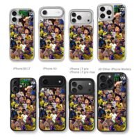 Collage of Neymar Jr football career moments Chris Brown Phone Case Black Electroplated Silver For Iphone 11 To 17
