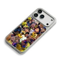 Collage of Neymar Jr football career moments iPhone 17 Pro Max Electroplated Silver Case2