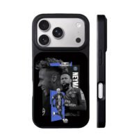 Collage of Neymar PSG football player iPhone 17 Pro Max Black Case