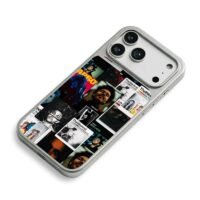 Collage of The Weeknd album art and portraits iPhone 17 Pro Max Electroplated Silver Case2