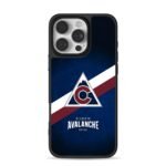 Colorado Avalanche team logo stripes dark blue iPhone 16 Pro Max Black Case