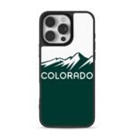 Colorado mountain two tone green white text print iPhone 16 Pro Max Black Case