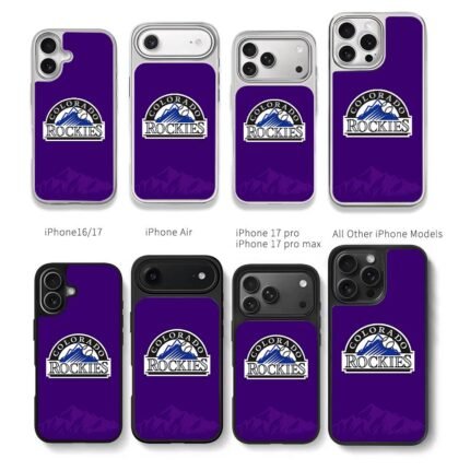Colorado Rockies MLB logo baseball mountain purple Chris Brown Phone Case Black Electroplated Silver For Iphone 11 To 17