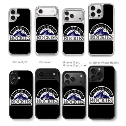 Colorado Rockies team logo with blue mountain and baseball Chris Brown Phone Case Black Electroplated Silver For Iphone 11 To 17