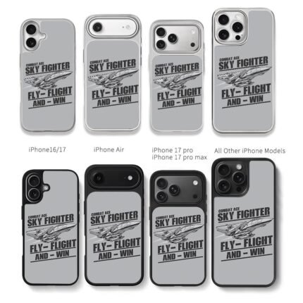 Combat ace sky fighter jet fly flight win slogans Chris Brown Phone Case Black Electroplated Silver For Iphone 11 To 17