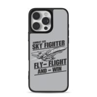 Combat ace sky fighter jet fly flight win slogans iPhone 16 Pro Max Black Case