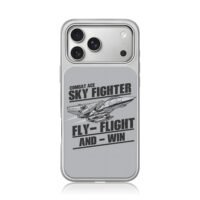 Combat ace sky fighter jet fly flight win slogans iPhone 17 Pro Max Electroplated Silver Case1