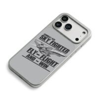 Combat ace sky fighter jet fly flight win slogans iPhone 17 Pro Max Electroplated Silver Case2