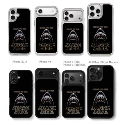 Come to the Shark Side star wars shark parody Chris Brown Phone Case Black Electroplated Silver For Iphone 11 To 17