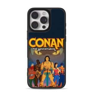 Conan the Adventurer team with giant monster eyes iPhone 16 Pro Max Black Case