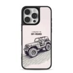 Conquer the offroad jeep line art on sandy ground Phone Case for iPhone 11-17 & Samsung Galaxy S24-S26