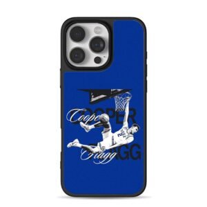 Cooper Flagg Duke basketball dunking with his name iPhone 16 Pro Max Black Case