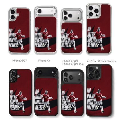CR7 Man Utd celebration with No Introduction Needed Chris Brown Phone Case Black Electroplated Silver For Iphone 11 To 17