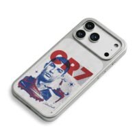 CR7 Ronaldo bicycle kick mercurial boot art iPhone 17 Pro Max Electroplated Silver Case2